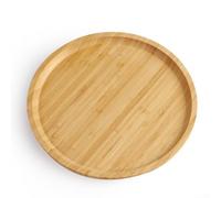 Bandeja redonda de madera para servir, soporte de vajilla para cocina, servir alimentos, bebidas, pasteles, pan, pizza, frutas, aceite, resistente a las grietas, suave para fiestas en casa, desayuno
