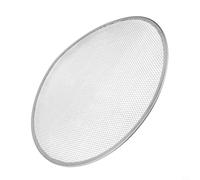 Bandeja redonda de malla de aluminio para hornear de 45,5 a 50 cm, para pizza y pan crujientes, utensilios de cocina reutilizables sin revestimiento (20 pulgadas)