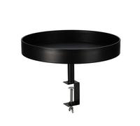 Bandeja redonda de metal pintado en negro - Ø 36cm, Profundidad 5cm - Con tornillo de sujeción