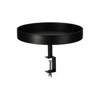 Bandeja redonda de metal pintado en negro - ø 36cm, profundidad 5cm - con tornillo de sujeción