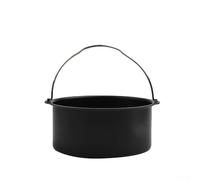 Bandeja redonda para hornear de 6, 7, 8 pulgadas para cesta de freidora de aire con asas, bandeja de acero sin carbono para uso en pasteles y horno (7 pulgadas)