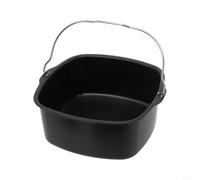 Bandeja redonda para hornear freidora de aire de 8 pulgadas de profundidad, cesta para pudín, lasañas, asar, acero sin revestimiento (7 pulgadas)