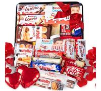 Bandeja Regalo Mega Pack de Chocolates Kinder - Nutella - Rafaello - Nestle. +15 Unid. Caja Bandeja Regalo Original con Kinder Bueno, Nutella, Bombones Rafaello, Chocolates Nestle [IAMI]