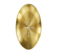 Bandeja Ritual Pagana Placa De Altares Aleaciones Zinc Tarots Candelabro Placa Redonda Tés Decorativos Soporte Luz Bandeja Joyería Bandejas Redondas Duraderas Decoración del Hogar