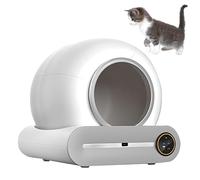 Bandeja Sanitaria Autolimpiable para Gatos, Caja Sanitaria Inteligente Automática con Autolimpieza, Alfombrilla Desodorizante, Control Mediante Aplicación, Inodoro Inteligente para Varios Gatos