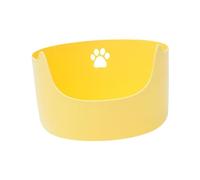 bandeja sanitaria Bandejas de arena for gatos Bandeja de arena abierta for gatos con lados altos Durable Antiadherente Antisalpicaduras Lavabo de baño for limpieza de gatos Gran espacio,(Yellow)