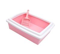 bandeja sanitaria Lavabo for arena for gatos, bandeja de arena for mascotas con parte superior abierta y lados altos, bandeja de arena for gatos duradera a prueba de salpicaduras for todo tipo de aren