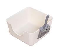 Bandeja sanitaria para gatos, Bandeja de arena for mascotas con parte superior abierta, cuenco for arena for gatos, bandeja for arena for gatos, a prueba de salpicaduras y recogedor de arena elevado f