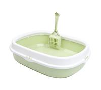 bandeja sanitaria para gatos grande, Bandeja de arena for gatos, inodoro for gatitos, contenedor de arena for gatos duradero a prueba de salpicaduras con cuchara for gatos de interior, bandeja de aren
