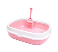 bandeja sanitaria para gatos grande, Bandeja de arena for gatos, inodoro for gatitos, contenedor de arena for gatos duradero a prueba de salpicaduras con cuchara for gatos de interior, bandeja de aren