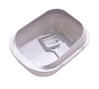 bandeja sanitaria para gatos grande, Bandeja de arena for gatos Inodoro for gatos Bandeja de arena for mascotas con parte superior abierta Lados altos Privacidad Contenedor de arena for gatos Lavabo d