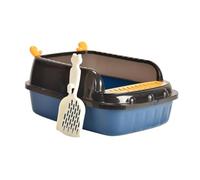 bandeja sanitaria para gatos grande, Bandeja de arena for mascotas con parte superior abierta, lavabo for arena for gatos a prueba de salpicaduras con pala, bandeja de arena for gatos elevada for todo