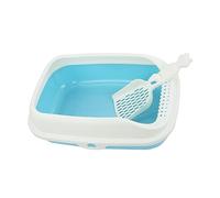bandeja sanitaria para gatos grande, Caja de arena for gatos Bandeja de arena for mascotas con tapa abierta Lavabo de arena for gatos Inodoro profundo Orinal Inodoro for otras mascotas Gatitos Hámster