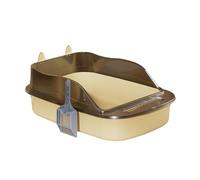 bandeja sanitaria para gatos grande, Cajas de arena for gatos de lados altos, bandeja de arena for mascotas con parte superior abierta, bandejas de arena for mascotas antisalpicaduras con lados altos,