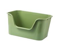 bandeja sanitaria para gatos grande, Lavabo for arena de gatos, bandeja de arena for mascotas con parte superior abierta, inodoro for gatitos, orinal antisalpicaduras con lado alto, bandeja de arena f