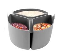 Bandeja separadora para olla de cocción lenta, antiadherente, 3 compartimentos, resistente al calor, accesorio de cocina para cocinar en