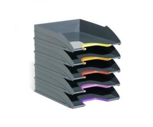 Bandeja Sobremesa Durable Plastico Gris 255x55x330 Mm Pack De 5 Unidades