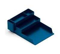 Bandeja sobremesa plastico q-connect organizador de escritorio con 4 departamentos color azul - KF17217
