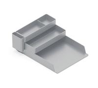 Bandeja sobremesa plastico q-connect organizador de escritorio con 4 departamentos color gris - KF17218
