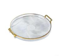 Bandeja suave impermeable con borde GolFor D y D ergonómico HanFor Dles para almacenamiento de cosméticos y para presentación decorativa en cualquier habitación (transparente)