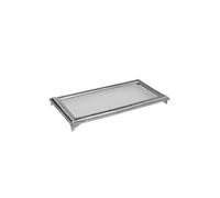 Bandeja Tableta Decorativa Temara Cristal Plata 2,5cm Decoración Hecho Mano Boho