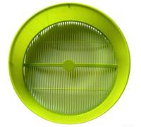 Bandeja tamiz de plástico, cesta de drenaje de lavado eficiente, diseño de malla fina, ligera, asas de fácil agarre, eliminación rápida de agua para frutas, verduras, pasta (verde)