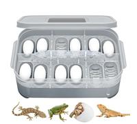 Bandeja Transparente para incubadora de Huevos de Serpiente, 12 Rejillas, Unidad de incubación de Transparente, cámara de cría biocontrolada | Incubadora de portátil para PE