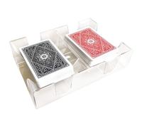 Bandeja transparente para naipes Canasta Yuanhe de 2 barajas (sin base giratoria)