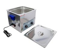 Bandeja ultrasónica de 15 L, 38,2 x 40,3 x 46 cm, acero inoxidable, limpieza precisa y eficiente, Pro - D-Work