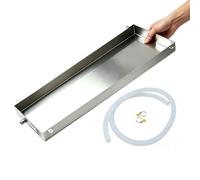 Bandeja Universal de Acero Inoxidable 304 10 cm de Altura con Drenaje for Invernaderos Macetas Lavadora y Hogar Bandeja de Agua for Aire Acondicionado(75x60cm(30x24in))