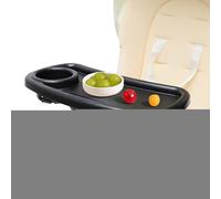 Bandeja universal para refrigerios - Organizador de cochecito 3 en 1 con portavasos,Bandeja de viaje antideslizante para portavasos, accesorio para cochecito para niños pequeños, rotación de 360 gra