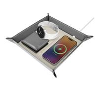 Bandeja vacíabolsillos con estación de carga inalámbricade 15W de carga rápida