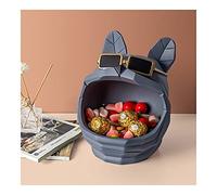 Bandeja Vaciabolsillos Vacia Bolsillos Decorativas Bandeja de la llave de Bulldog for la bandeja de valet de la tabla de la entrada, plato de almacenamiento de dulces graciosos esculturas de animales