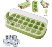 Bandeja vertical de cubitos de hielo, bandeja de cubitos de hielo con tapa y contenedor, bandeja de cubitos de hielo, máquina de cubitos de hielo mágico, fácil liberación, llenado rápido y sin tocar,