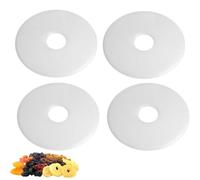 Bandejas antiadherentes para deshidratación, 4 hojas de piel de fruta | Hojas de rollo de frutas, hojas redondas de plástico deshidratador con bordes, perfecto para hacer Jerky, yogur