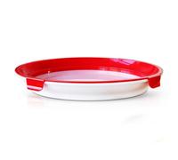 Bandejas Apilables Para Conservación De Alimentos, Bandeja Reutilizable Para Alimentos, Bandeja De Almacenamiento Para Cocina, Contenedor De Almacenamiento De Alimentos(New Circle - Red)