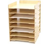 Bandejas Archivadoras Oficina de 3 A 15 Niveles para Papel TamañO Carta A4, Soporte Apilable para Almacenamiento Documentos para el Hogar, Ll Oficina la Escuela(8-B)