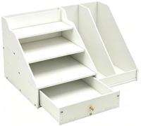 Bandejas Archivadoras Oficina de 3 A 15 Niveles para Papel TamañO Carta A4, Soporte Apilable para Almacenamiento Documentos para el Hogar, Ll Oficina la Escuela(4-E)