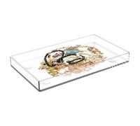 Bandejas de Acrílico Para Exhibición - 11,0 Pulgadas, Bandeja Rectangular Decorativa Organizadora, Platos Rectangulares para ś | Bandeja Decorativa de Acrílico Para Comida, Té, Aperitivos, Encim