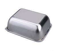 Bandejas de almacenamiento de alimentos de acero inoxidable de grado profesional con cubierta de plástico para uso en cocina (C)