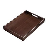 Bandejas de Almacenamiento rectangulares Madera Retro for Hotel, Postre, Cena, Fruta, Bandeja for Servir Comida con asa, for Cocina casera para Cocin Presentación(S)