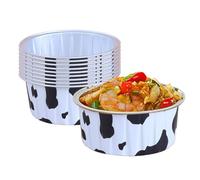 Bandejas de aluminio - Papel de aluminio, bandejas para hornear | Bandeja de horno reutilizable duradera, catering seguro para el horno, barbacoa para la preparación de comidas, perfecto