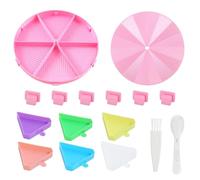 Bandejas de arte de gemas, contenedores triangulares divididos, almacenamiento de manualidades de 6.3 x 6.3 x 1.18 pulgadas con tapa, organizador de diamantes de imitación, suministro de pasatiempos