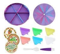 Bandejas de arte de gemas, contenedores triangulares divididos, almacenamiento de manualidades de 6.3 x 6.3 x 1.18 pulgadas con tapa, organizador de diamantes de imitación, suministro de pasatiempos