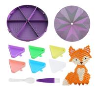 Bandejas de arte de gemas, contenedores triangulares divididos, almacenamiento de manualidades de 6.3 x 6.3 x 1.18 pulgadas con tapa, organizador de diamantes de imitación, suministro de pasatiempos