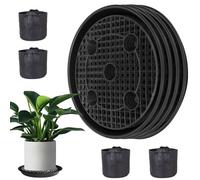 Bandejas de base para macetas, bandejas de goteo para macetas, platillo base de maceta, base transpirable de autorriego con bolsas de cultivo, platillo de riego inferior para plántulas, verduras
