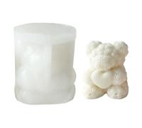 Bandejas De Cubitos De Hielo,Molde De Silicona Oso De Hielo,Molde Para Hielo Esferas Y Cubos Grandes Bandejas,Molde 3D Osito,Diy Hornear Pastel Jabón Perfumado Vela Café Leche Té Caramelos Decoración