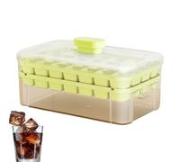 Bandejas de fabricante de hielo para congelador, moldes de plataforma de hielo | Molde de bloque de hielo de silicona de doble capa | Con Scoop Food-Food Silicone Pressing Maker Contenedor