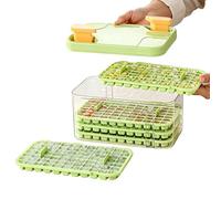 Bandejas de hielo con bandeja de almacenamiento, juego de 5 moldes reutilizables de fácil desmolde, con bandeja | Molde para cubitos de hielo 77 alvéolos, para congelador, cocina, refrescar todas tus