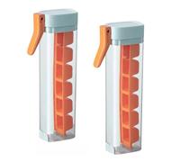 Bandejas de hielo de 6 celdas, con una sola mano, celosía prensadora con tapa, moldes de prensa de fácil liberación, policarbonato de grado alimenticio, reutilizables, antiderrames, resistentes para